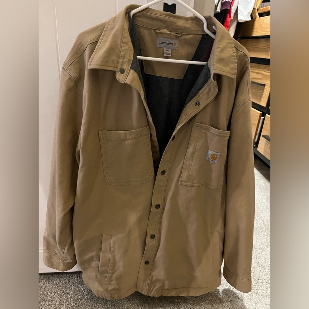 Carhartt Rugged Flex Canvas Fleece-Lined Work Shirt Jacket Men 3XL